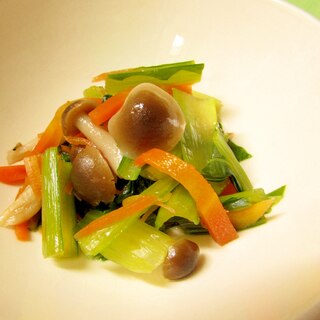 小松菜とシメジの煮物